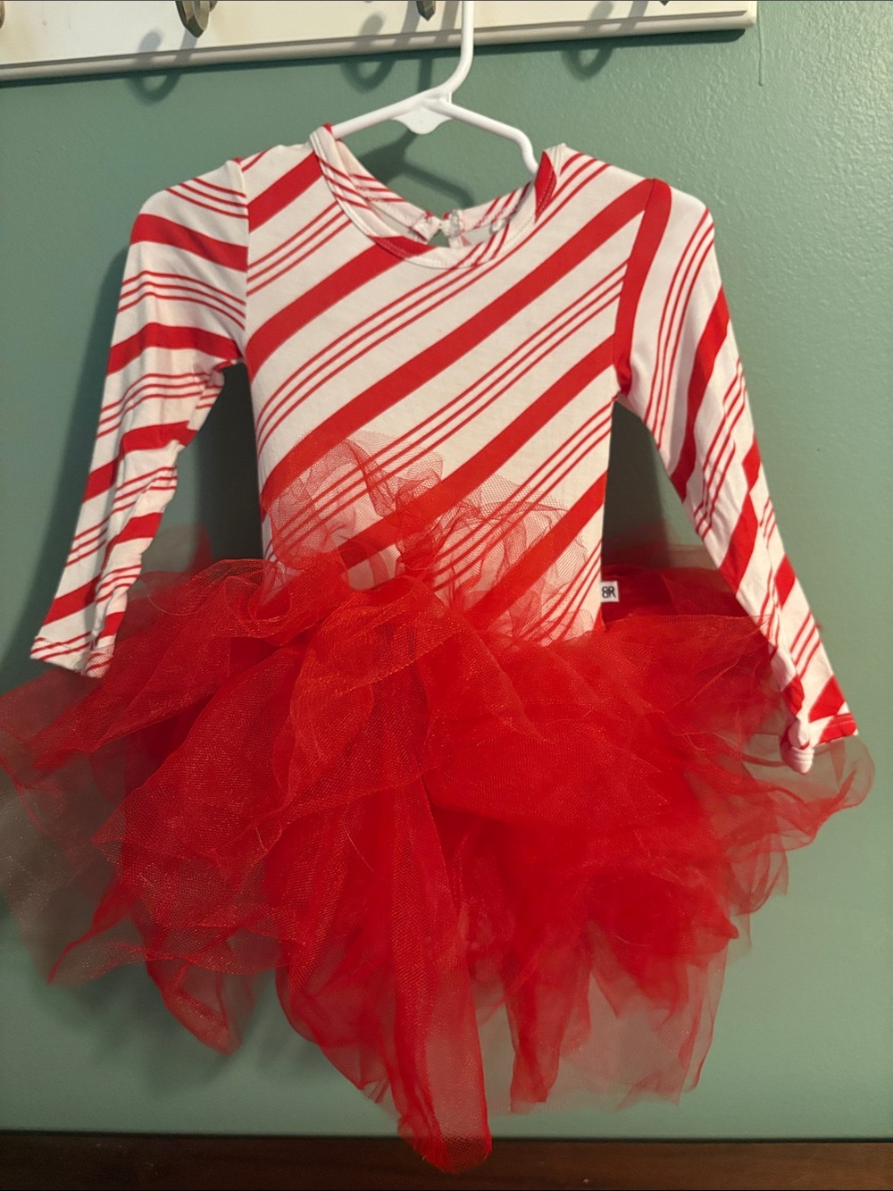 Bums & Roses Bamboo Tutu Dress Candy Canes, 12-18 months